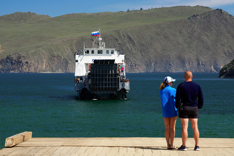 Ferry crossing to Olkhon Island — Lake Baikal tours by Baikal Legends Ferry to Olkhon Island — Baikal Legends tour operator